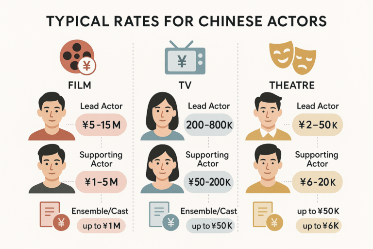 typical rates for chinese actors