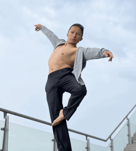 Kwon one in a martial artist pose